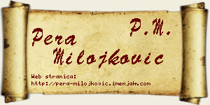 Pera Milojković vizit kartica